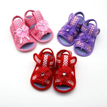 

Baby Girl Sandals Toddler Soft Sole Anti-slip Sandal Prewalkers Floral Design Walking Shoe Infnat Baby Sandal For Girls