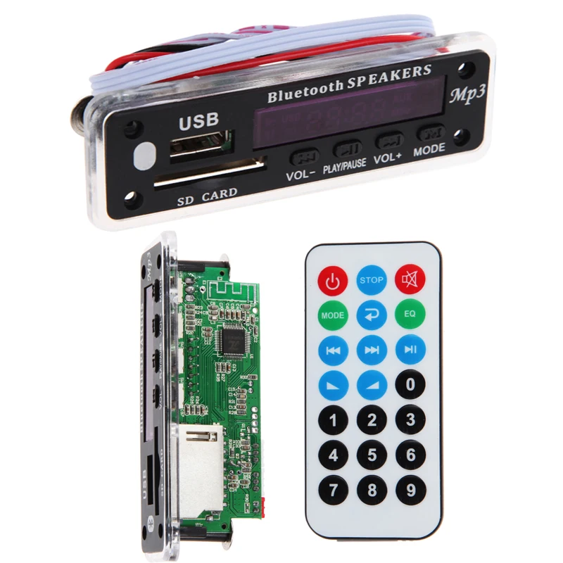 Car USB MP3 Player Integrated Bluetooth Hands-free MP3 Decoder Board Module ZTV-M01BT Remote Control USB FM AUX Radio For Car