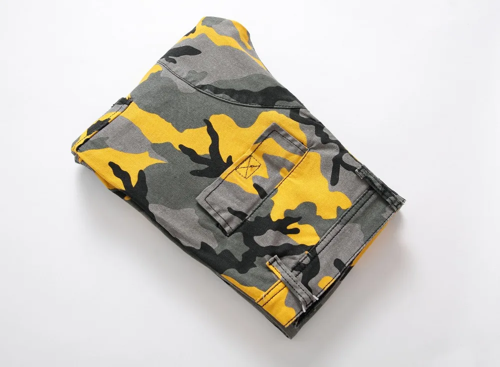 Модные Для мужчин камуфляж Cargo Jogger Брюки для девочек Camo хип-хоп Мотобрюки Треники несколькими карманами Военная Униформа Стиль Размеры 28-40