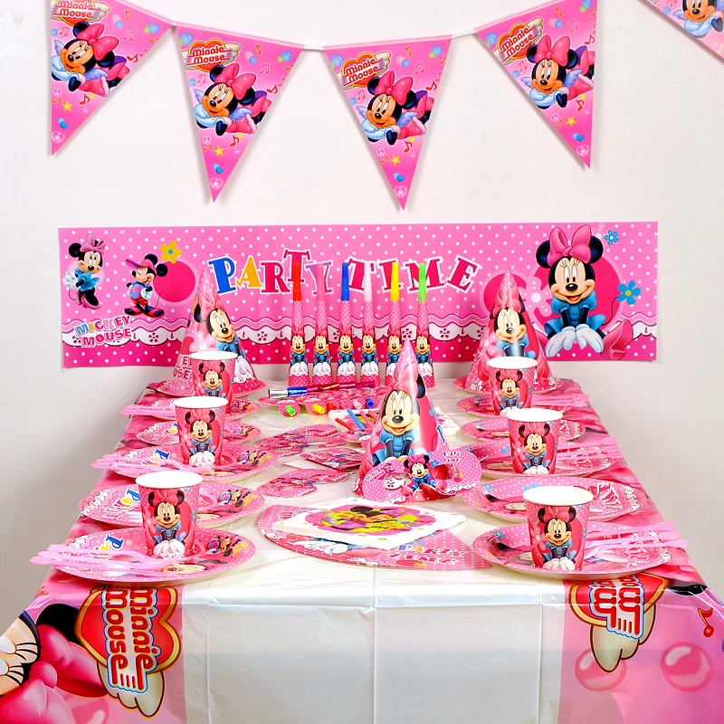Luxury Baby Girl Shower Disney Minnie Mouse Happy Birthday Kids