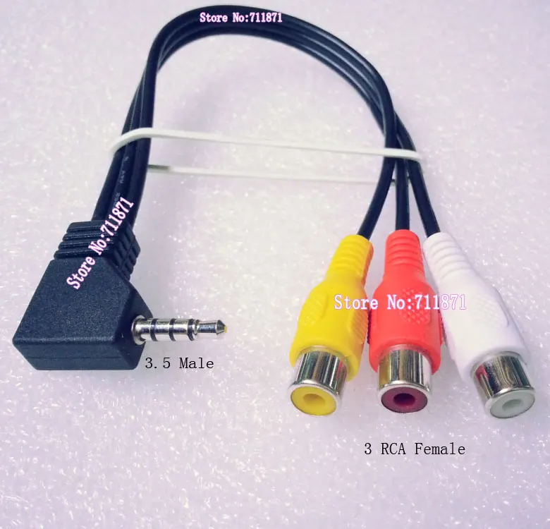 

3.5 3RCA Cable 3.5 Male to 3 RCA Female Line 4 section 3.5 Male 3 RCA Female Audio Video Cable 3.5mm Male 3 RCA AV R L Audio