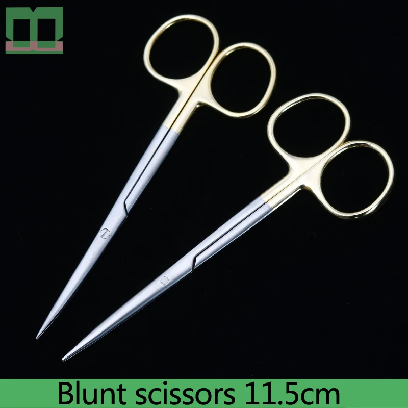 Blunt pointed scissors stainless steel Cut the nose ligature scissors