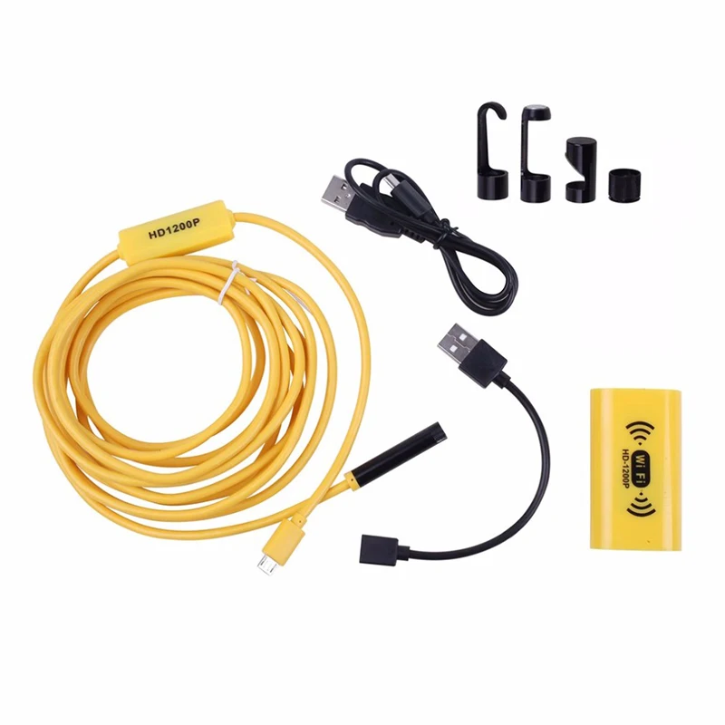 PROSTORMER wifi Endoscope Camera 1200P Yellow HardWire Borescope 8mm 8 LED Waterproof Endoscopic Android ios Inspection Camera 1 PROSTORMER wifi Endoscope Camera 1200P Yellow HardWire Borescope 8mm 8 LED Waterproof Endoscopic Android ios Inspection Camera 1