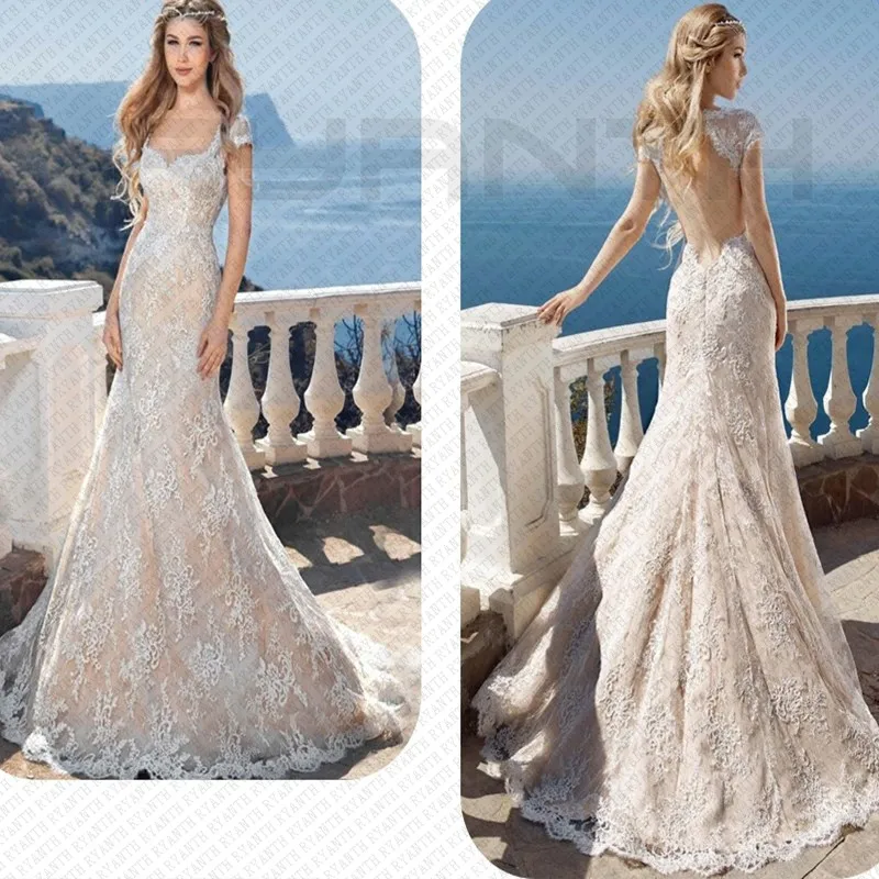 Vestido de noiva 2018 Новое поступление кружевное свадебное платье русалки Trouwjurk дешевый