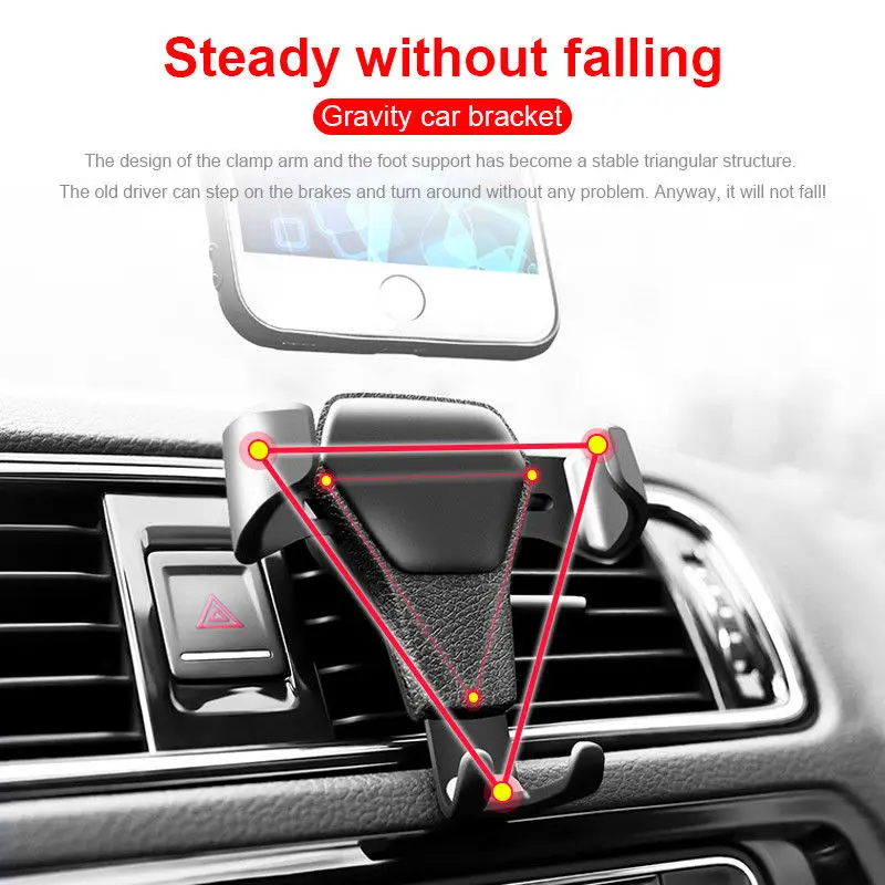  Schwerkraft Auto Telefon Halterung Air Vent Halterung Cradle Halter Universal für Mobile GPS 2019in