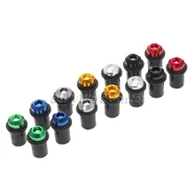 10X M5 CNC Aluminum Windscreen Windshield Bolts Motorcycle Screw Kit Screws Nut Universal Windscreen Bolt Pattern Motorbike Part for honda cbr600 cbr1000x cbr 1000x cb500r cb500x cb 500r 500 m5 motorcycle windshield windscreen bolt screw nut fastener kit