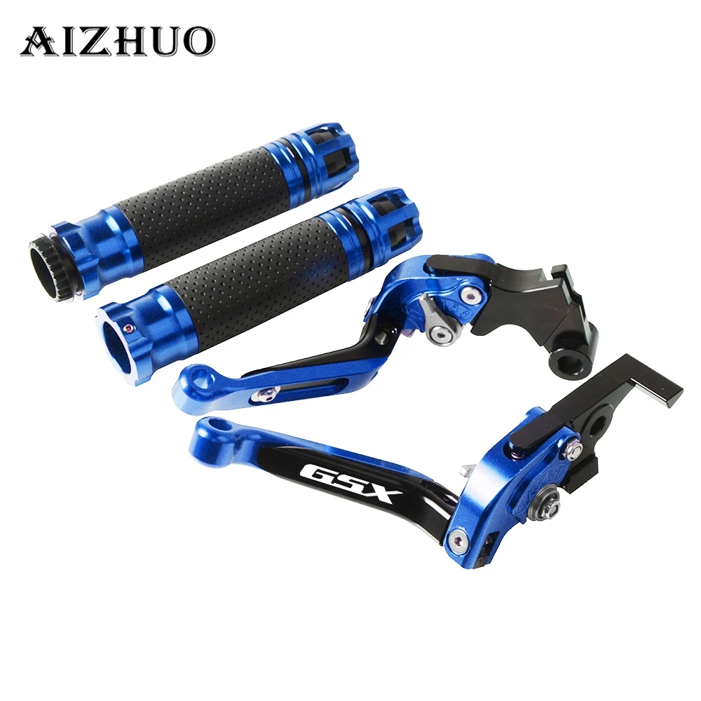 

Motorcycle Brake Clutch Lever Extendable+Hand Grips Handlebar For SUZUKI GSXR GSX R GSX-R 600 750 1000 1997-2003 2002 2001 2000