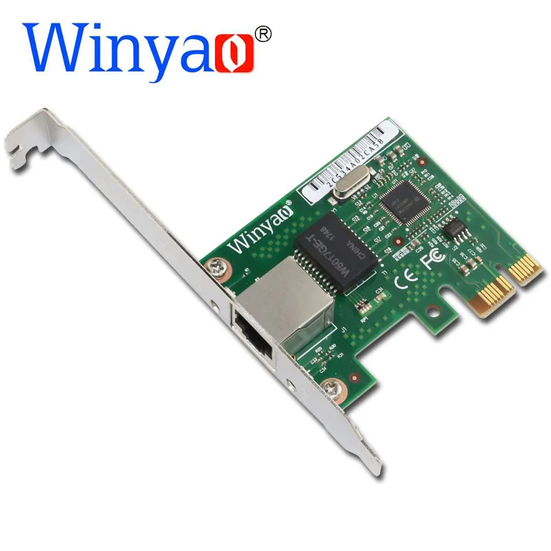 Сетевая карта Winyao I210T PCI E X1 Gigabit Ethernet (NIC) медный порт RJ45 Express 2 1x1 I210 T1 1000 м I210T1 lan
