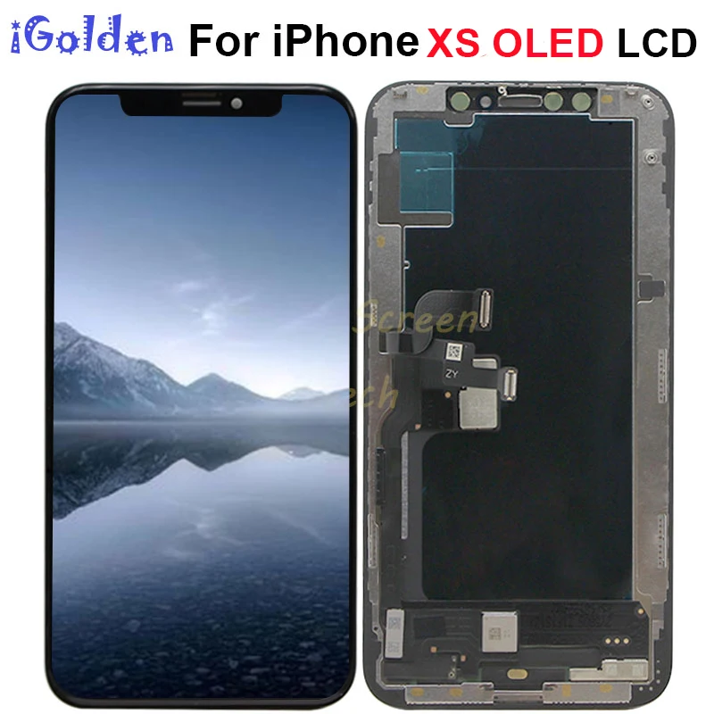 ЖК дисплей OLED для iPhone Xs X S сменный с сенсорным экраном и дигитайзером в сборе