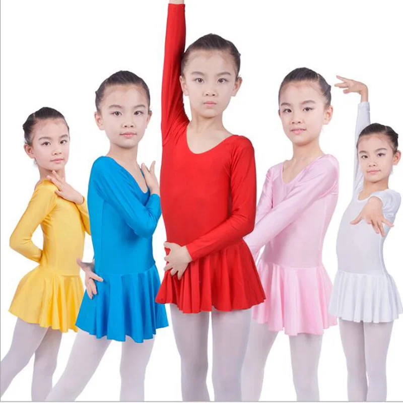 

Long sleeved Spandex Gymnastics Leotard for Girls Ballet Dress Clothing Kids Dance Wear Dance Ballet Leotard Children