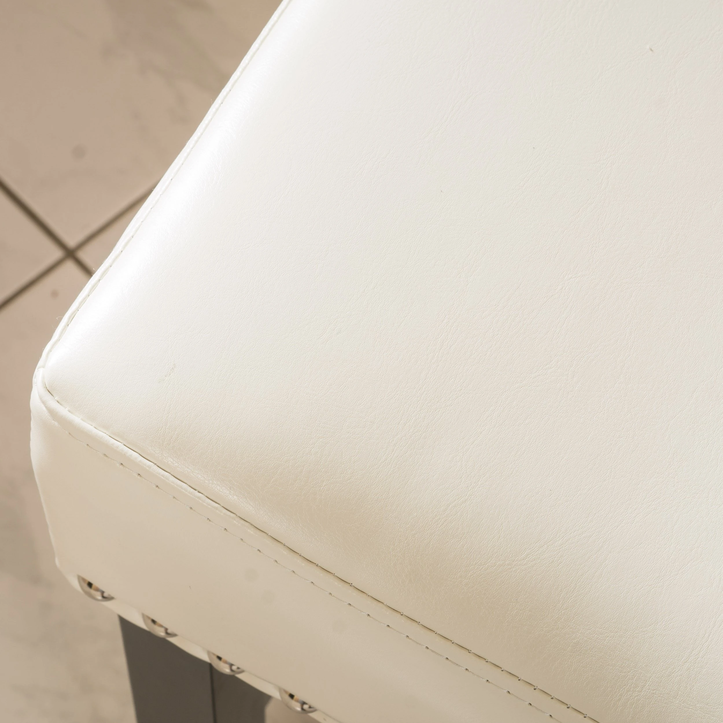 Ralph Off-White Leather Backless 26-Inch Counter Stool (Set of 2) (2)