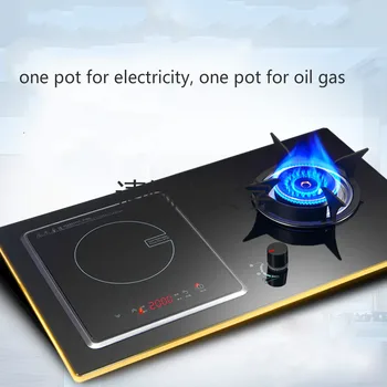 

Gas-electric Dual Purpose Gas Stove Double Stove Fire Gas Stove Embedded Stove Useful Kitchen Appliance Catering Equipment