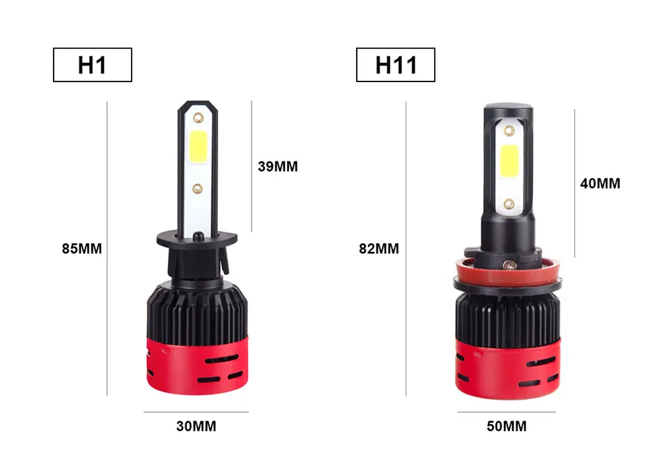 H4 светодиодный H7 для автомобильных фар H3 9005/HB3 9006/HB4 9012/HIR2 COB 6500K мини Супер Белый 72W 12V светодиодный H1H11/H8/H9 автоматического включения света