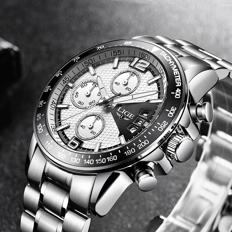 LIGE Uomini Della Vigilanza di Modo di Sport Orologio Al Quarzo Mens Orologi  Top Brand di Lusso In Acciaio Pieno di Affari Orologio Da Polso  Impermeabile Relogio Masculino|Quartz Watches| - AliExpress