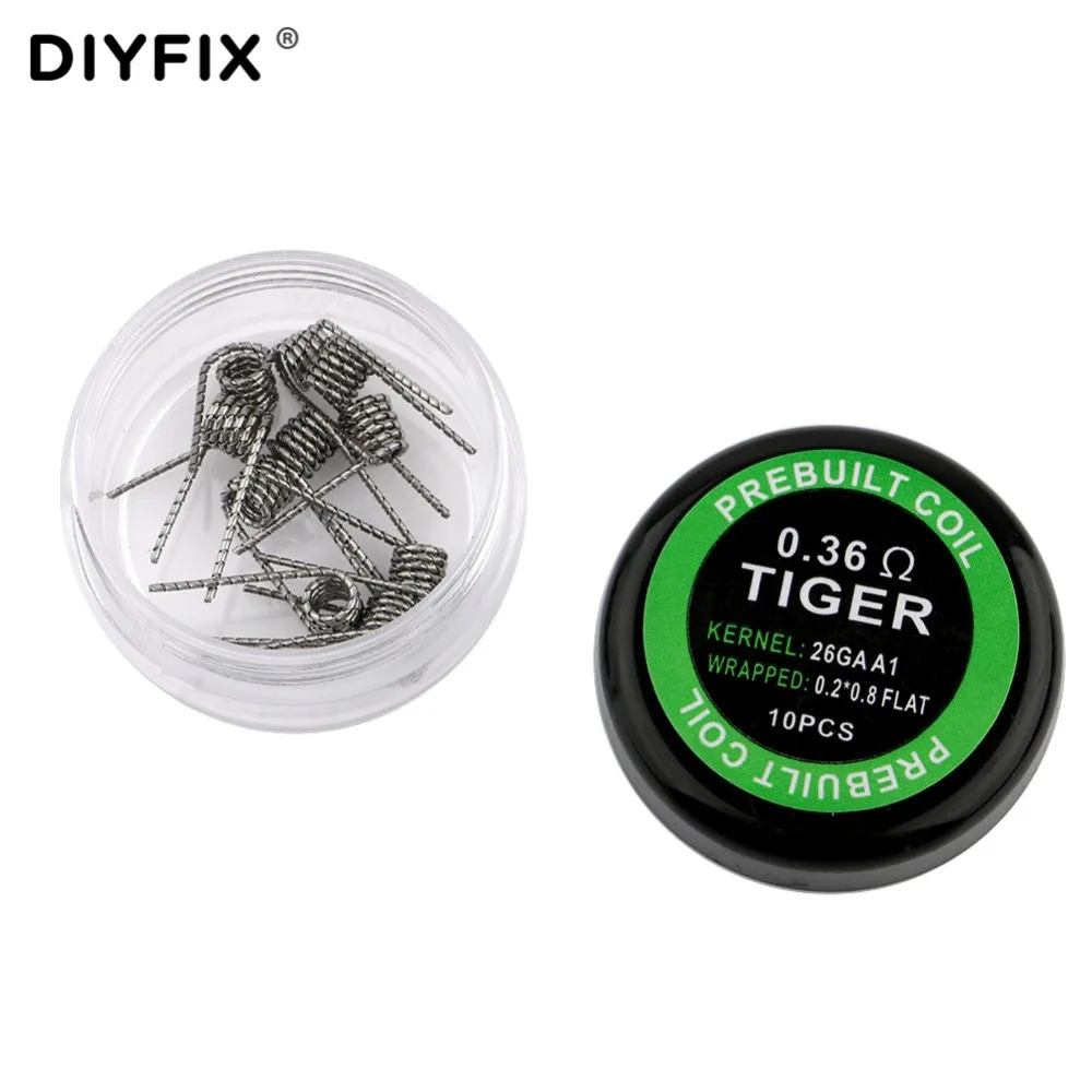 10 шт./лот A1 готовая катушка Tiger QUAD HIVE Fused Alien Clapton проволока нагревательного