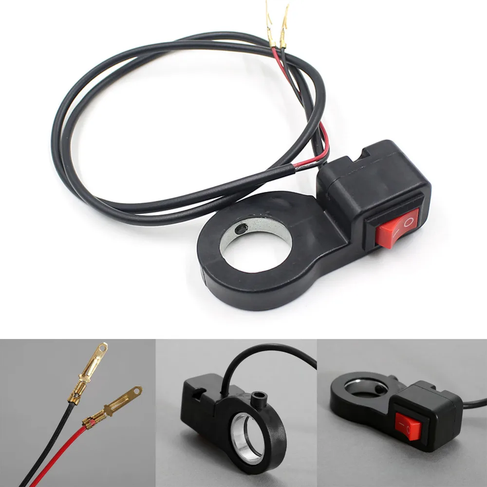 Universal Motorcycle 7/8 inch Handlebar Headlight Electrical Start ON