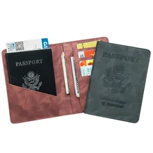 США Обложка для паспорта для женщин мужчин кожа Кредитные ID-карты держатель мужской путешествия паспорта держатель для документов чехол для паспорта женщина