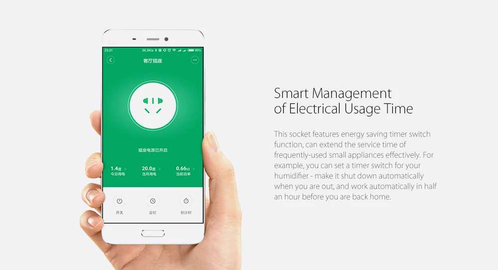 Xiaomi Mijia умный WiFi Разъем приложение дистанционное управление таймер обнаружения мощности Светодиодный индикатор ZigBee версия