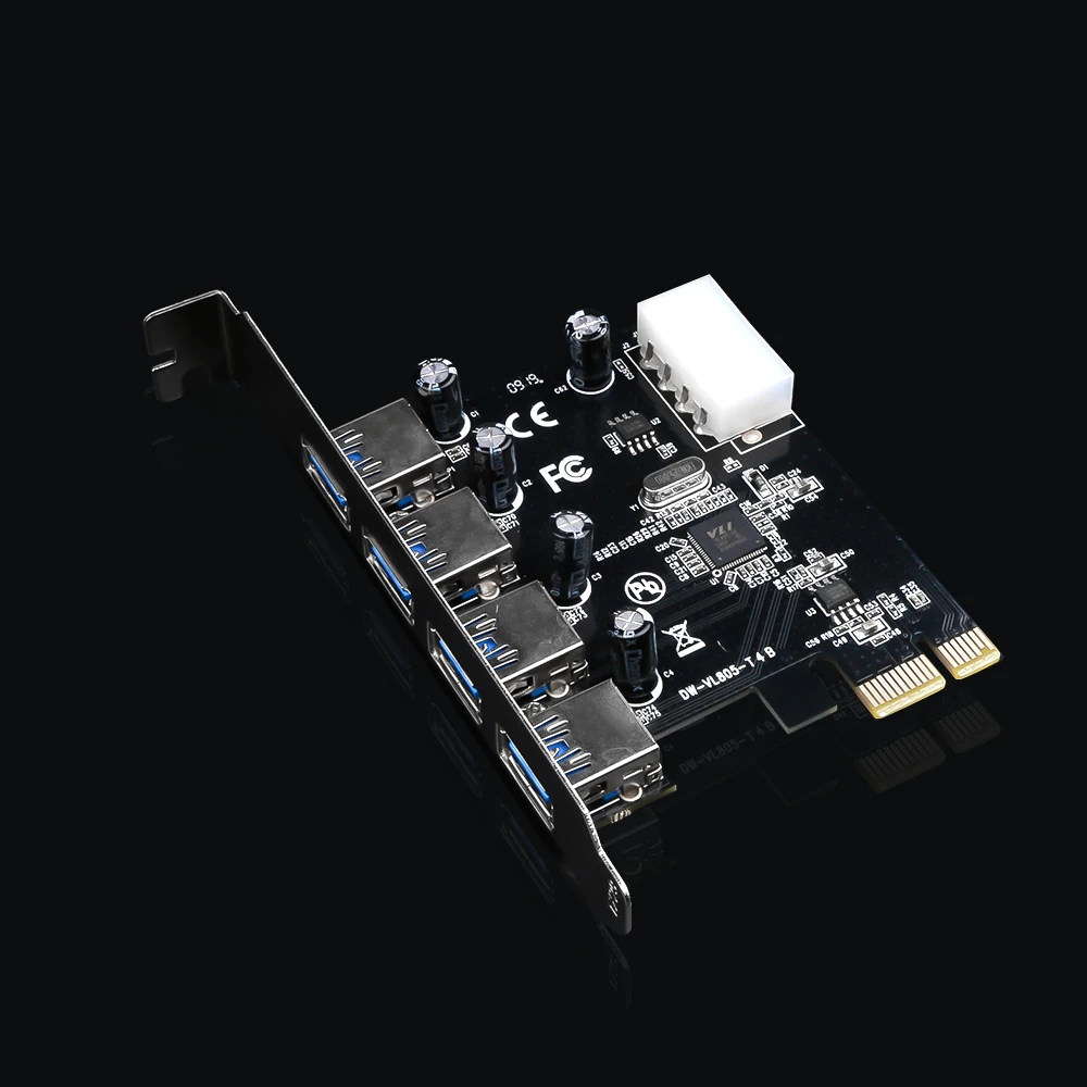 Kebidumei 4 портовая Плата расширения PCI e USB 3 0 PCIe express 1x портовый адаптер