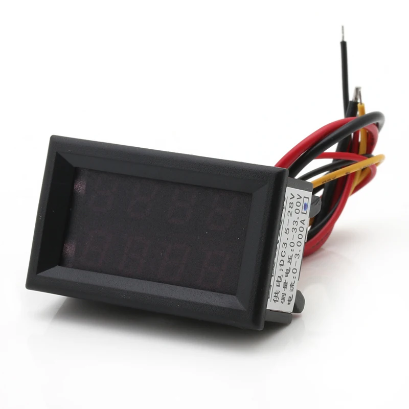 

Digital Voltmeter Ammeter DC LED Dual Display Amp Volt Meter 4 Bit 0-33V 3A Tester Tools