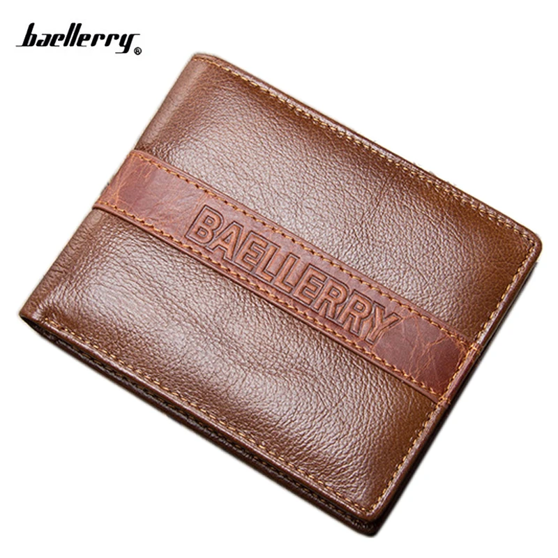 New Brand Genuine Leather Men Wallets Purse Money Bag Fashion Male