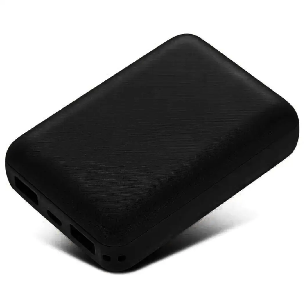 Портативный Ультратонкий смартфон с двумя портами usb power Bank - Цвет: black