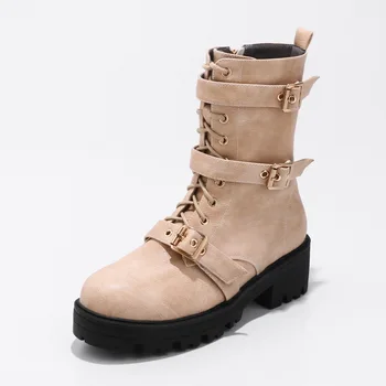 

Knight boots women fall 2018 side zippers buckle boots in the 32-48 code 181117