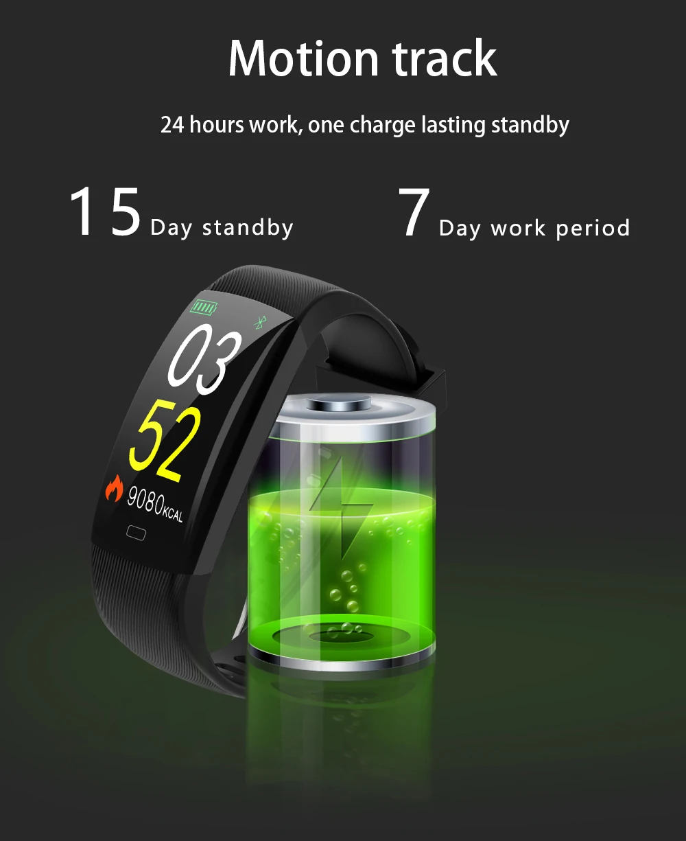 Torntisc F64C Fitness Bracelet IP68 Waterproof with Heart Rate Monitor Pedometer Activity tracker Smart watch PK F64HR smart band (15)