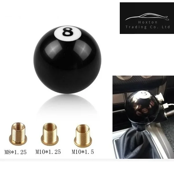 

Pool Billiards Ball Custom Gear Shifter Shift Knob Black 8 Ball