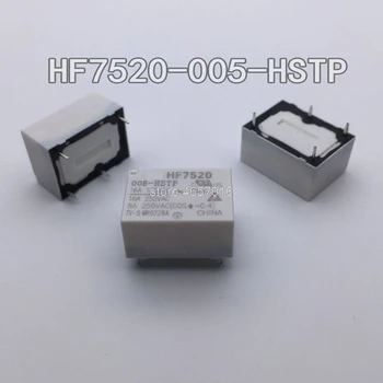 

10pcs/lot HF7520-005-HSTP Relay 5VDC A group of normally open 4-pin high-load 16A250VAC white shell