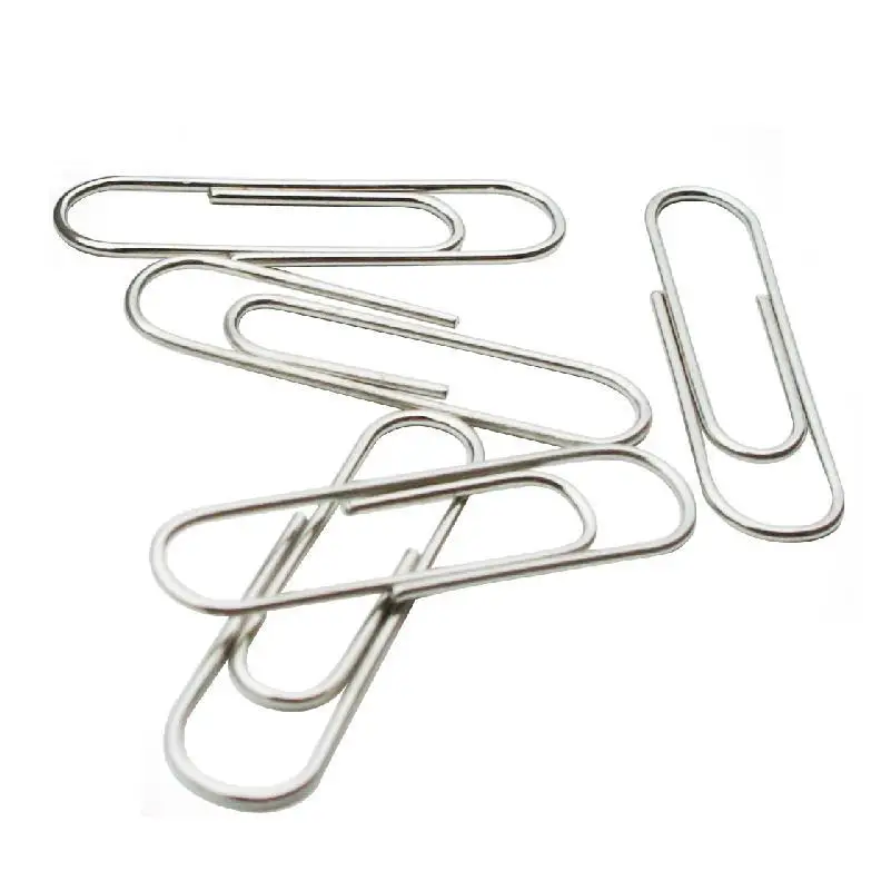 2 sets/lot paperclip office stationery chrome silver u clip paper clip