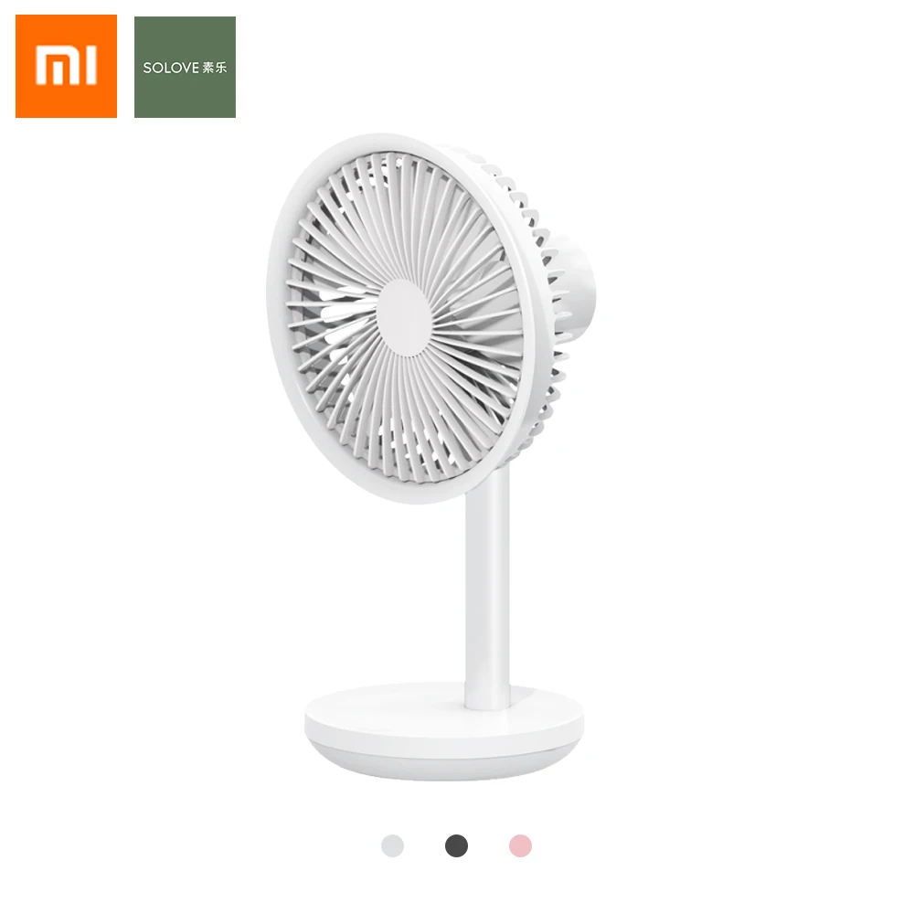 

Original Xiaomi SOLOVE 5W Moving Head Desktop Table Fan Type-C Rechargeable 3 Modes Wind Speed Cooling Oscillating Protable Fan