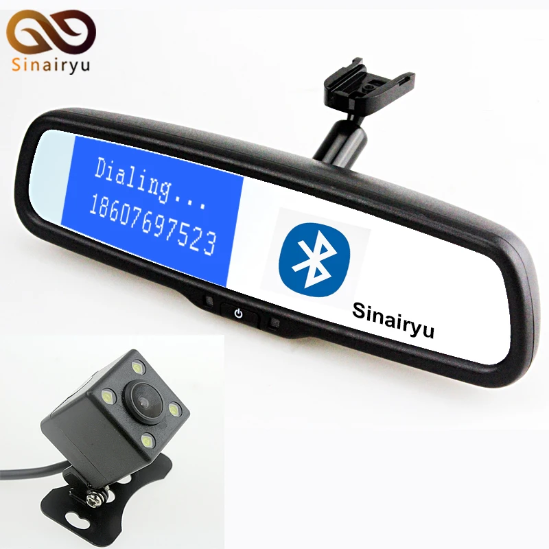 

Bluetooth Car Kit 4.3 Inch Car Rearview Mirror Monitor With Special Bracket + Rear View Camera Parking Monitor