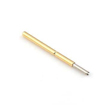 

P75-Q1 100 Pcs Brass Spring Test Probe Nickel Plated Needle Head Test Instrument Accessories Length 16.5mm for Electronic Tools