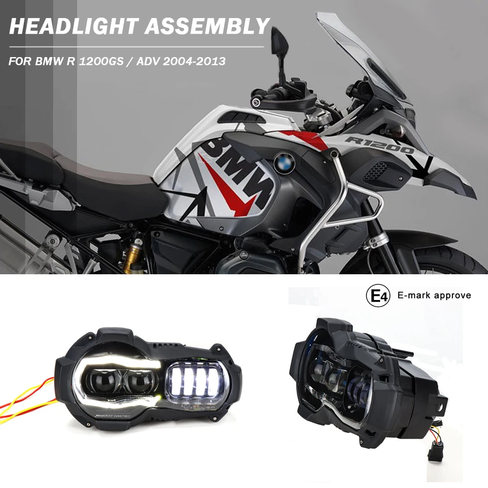 Передний светодиодный головной фонарь для BMW R1200GS 2004-2012 R 1200GS ADV Adventure 2005-2013 Аксессуары для мотоциклетных фар