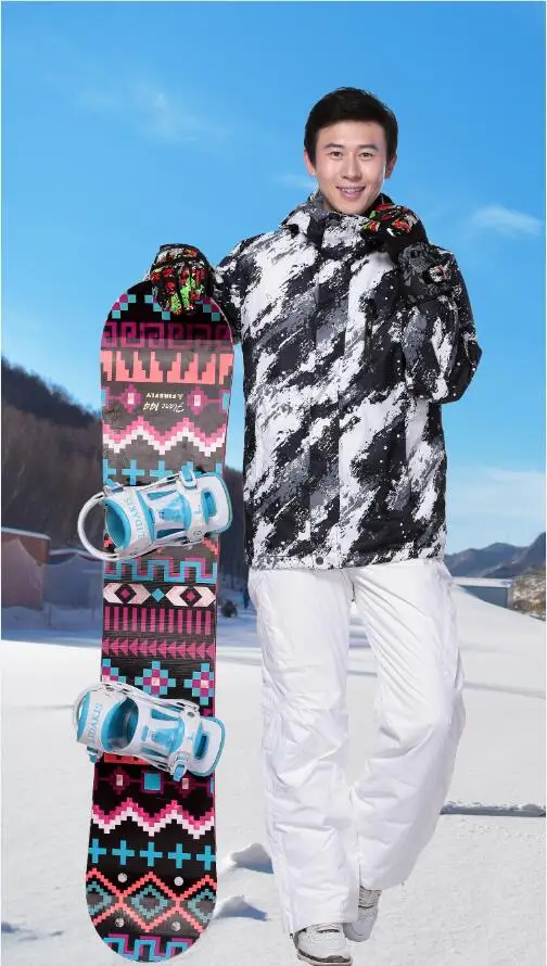 Marsnow, мужские лыжные костюмы, комплект, теплая куртка с капюшоном для сноуборда+ штаны, лыжный костюм для мужчин, ветрозащитная Водонепроницаемая зимняя спортивная одежда для улицы - Цвет: 7