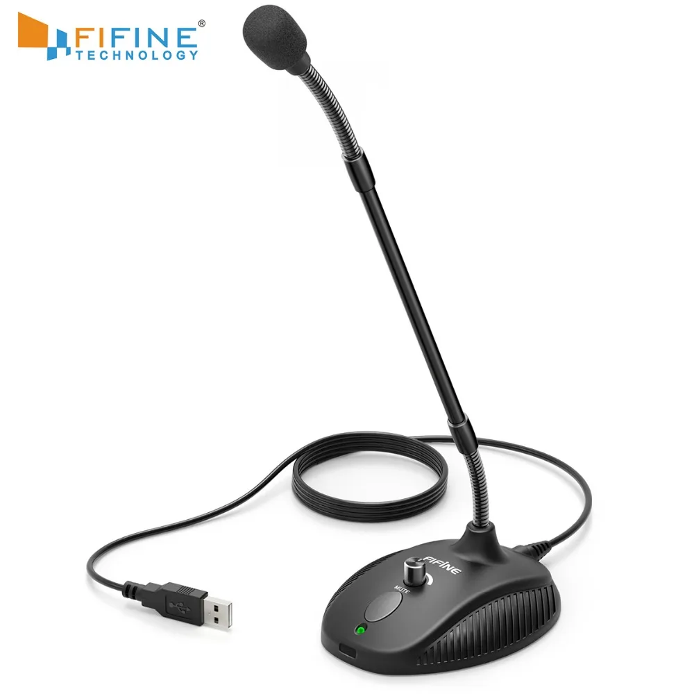 FIFINE Gooseneck Microphone for Teaching Classroom Online