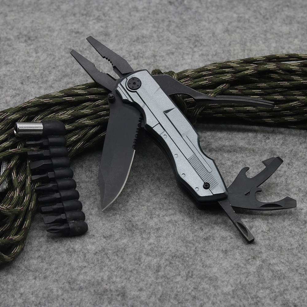

Factory Direct Supply Multifunction Hand Folding Plier Pocket Survival Tool Multipurpose Screwdriver Knife Pliers