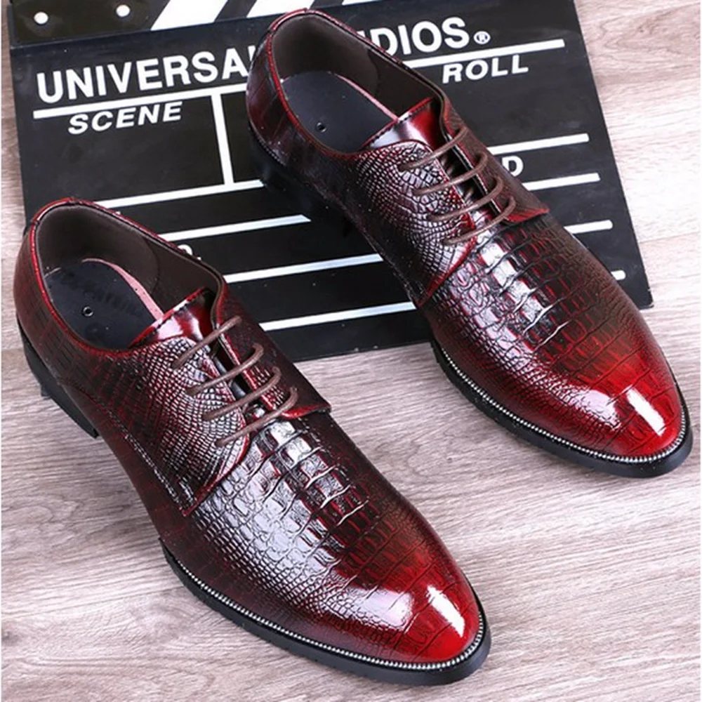 

Winter 2018 crocodile leather casual men's shoes business dress men's shoes