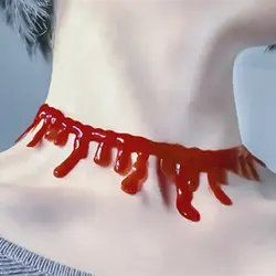 Хэллоуин ожерелье ручной работы забавное креативное кровяное ожерелье маскарадное кровотечение красное ожерелье маленькие подарки