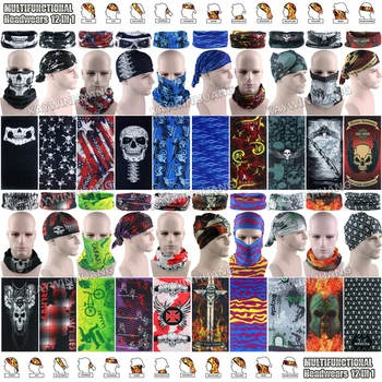 

100pcs/lot Wholesale Multi Styles Men Tubular Outdoor Sport Bandana Microfiber Magic Headband Seamless Multifunctional Headwear