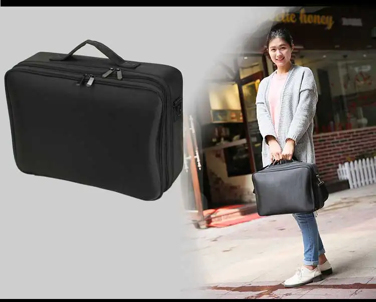 

Professional Beauty Artist Storage bag Waterproof Makeup Cosmetic Tools Brushes Box Bag Organizer with Shoulder Strap