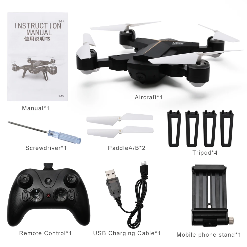

Drones With Camera HD RC 6-Axis Remote Control Helicopter Quadcopter One Key Return Headless Mode Wifi Real-time Transmission
