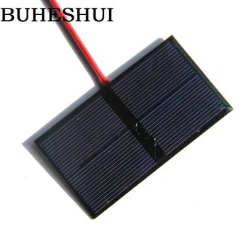 

BUHESHUI 0.5W 1V Mini Solar Panel Polycrystalline Solar Cell Module+Cable/Wire DIY Solar Charger For Battety Study 80*45MM 10PCS