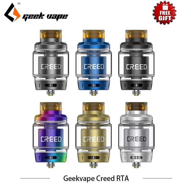 Оригинальный sigaretta elettronica распылитель Geekvape Creed RTA 6,5 мл продлить ёмкость три сменных Воздуха Танк один двойной