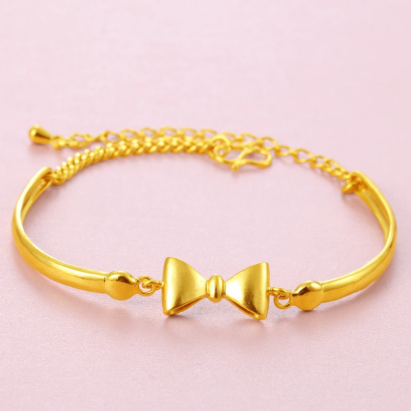 

New Fashion India Style Keep Color Gold Bowknot Bracelets Adjustable Bracelets Women's Jewelry