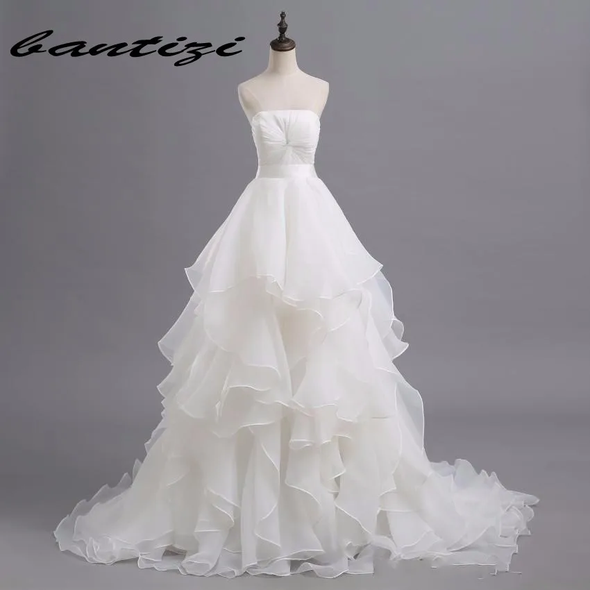 Real Photos White Ivory Ball Gown font b Wedding b font font b Dress b font