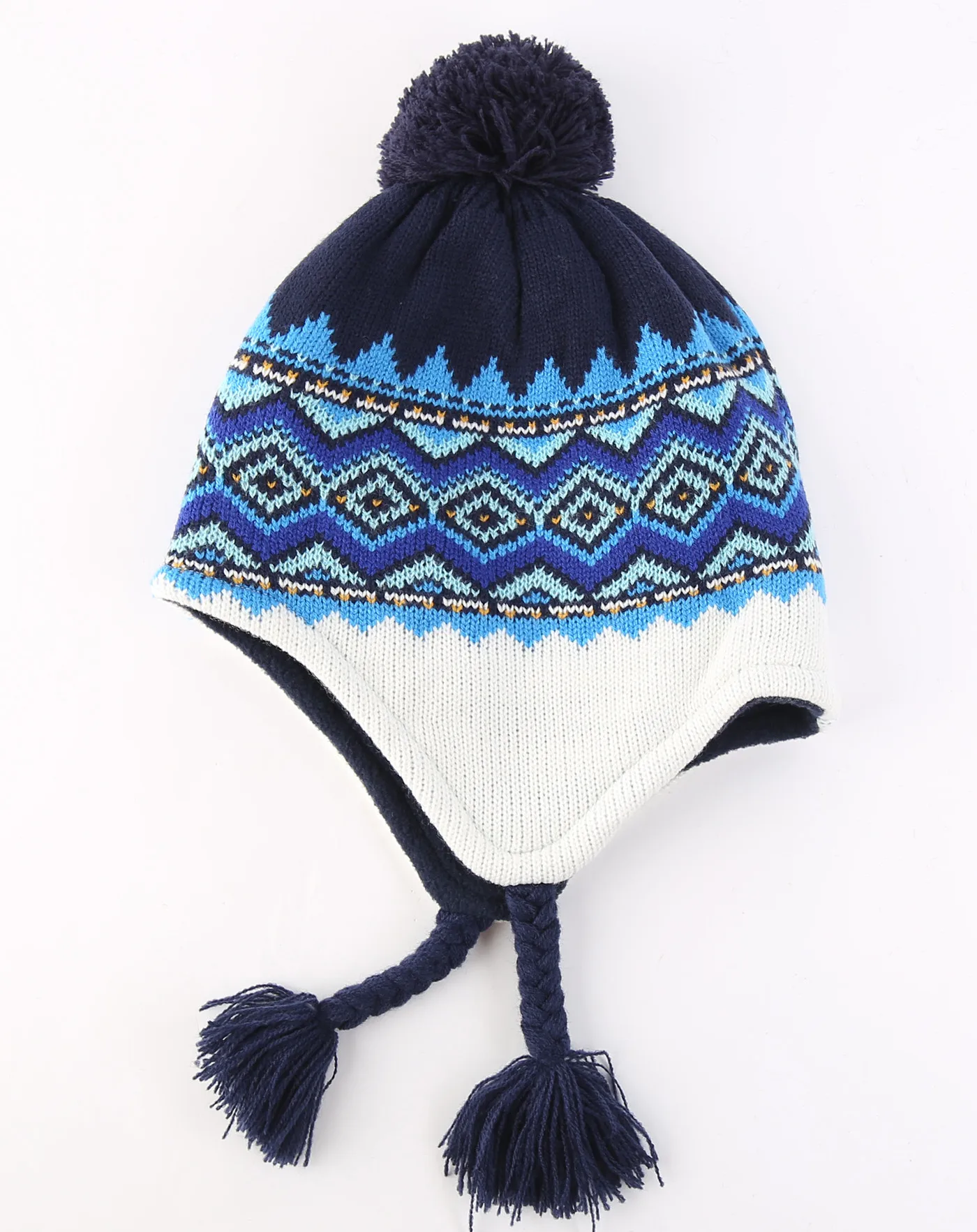 Зимняя шапка с черепом для маленьких мальчиков; вязаная шапка с флисовой подкладкой и ушками; теплые детские шапки с помпоном