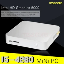 Intel i5 4260u mini pc windows 10 настольный компьютер pocket pc система barebone Неттоп КНУ TV Box Haswell HD5000 Графика 300 М WiFi