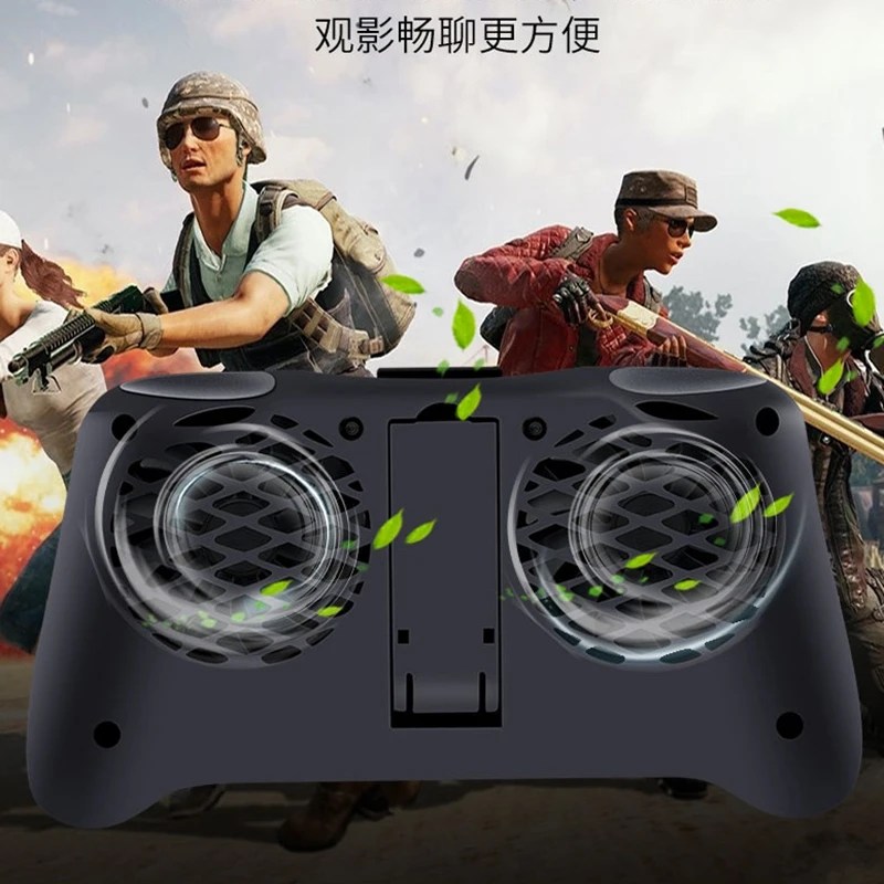 

Multifunction Mobile Phone Cooling Pad Gaming Cooler Radiator Mute Fan Heatsink Phone Stand Holder Portable Rechargeable Power